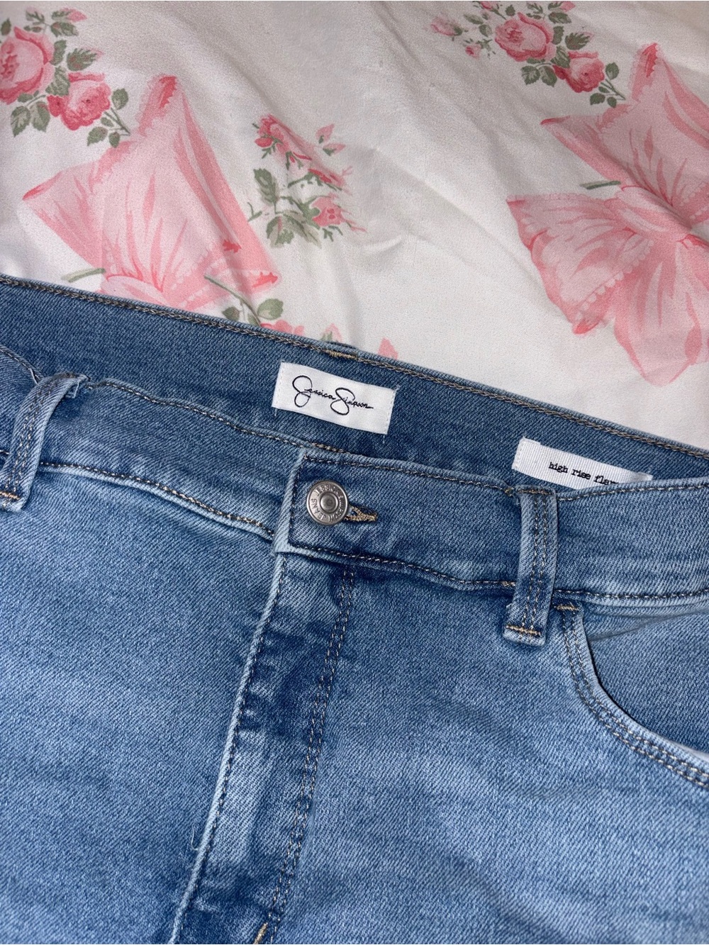 Jessica Simpson Flare  High-Rise Light Blue Denim Jeans
